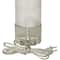 White Marble Slender Stand Table Lamp with Drum Shade 15" x 15" x 29"